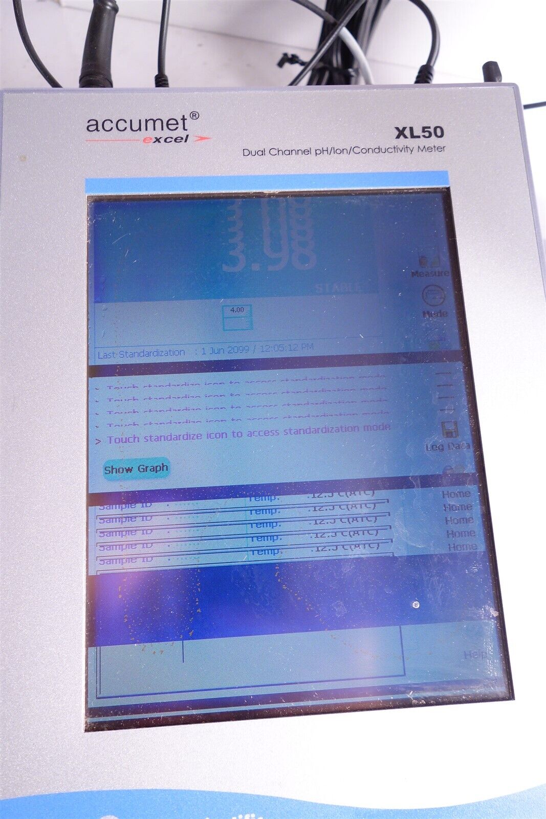 Fisher Scientific Accumet Excel XL50 Ph Meter / Bad Display 