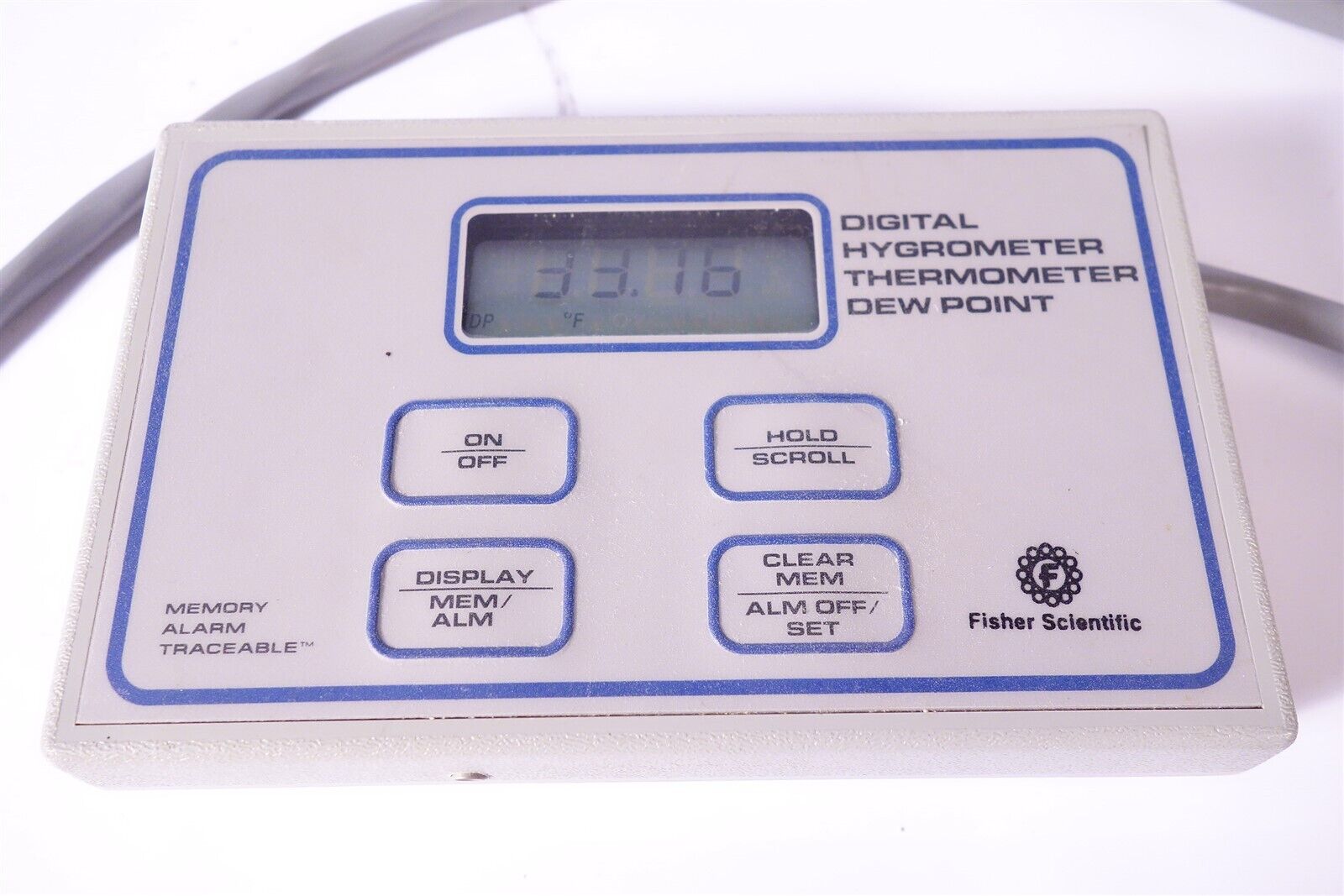 Fisher Scientific 11-661-7B Digital Traceable Hygrometer Thermometer Dew Point 