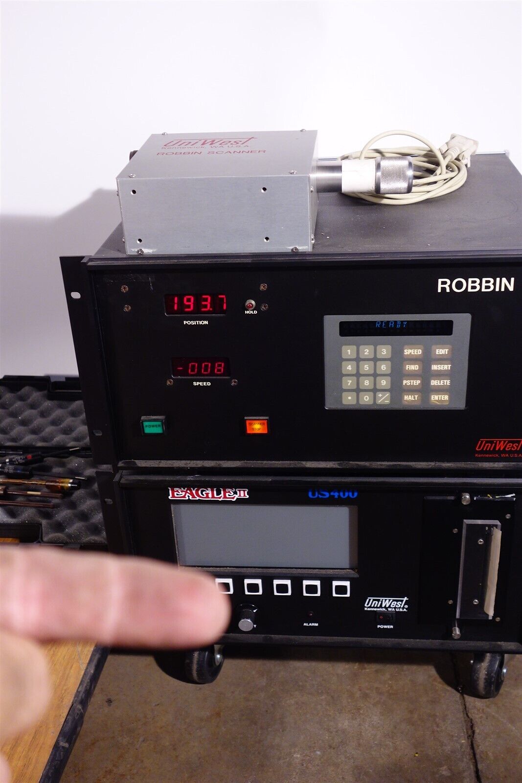 UniWest Eddy Current System / Bolt Hole Scanner with Lots of Accessories Probes 