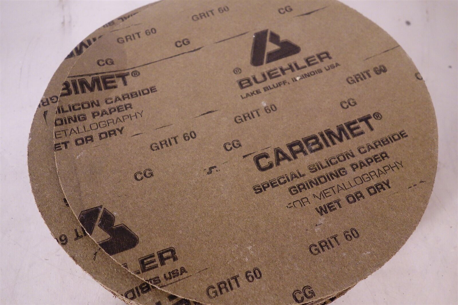 Buehler Met II Carbmet 60 Grit Grinding Discs 400Grit 8" Partial Box 