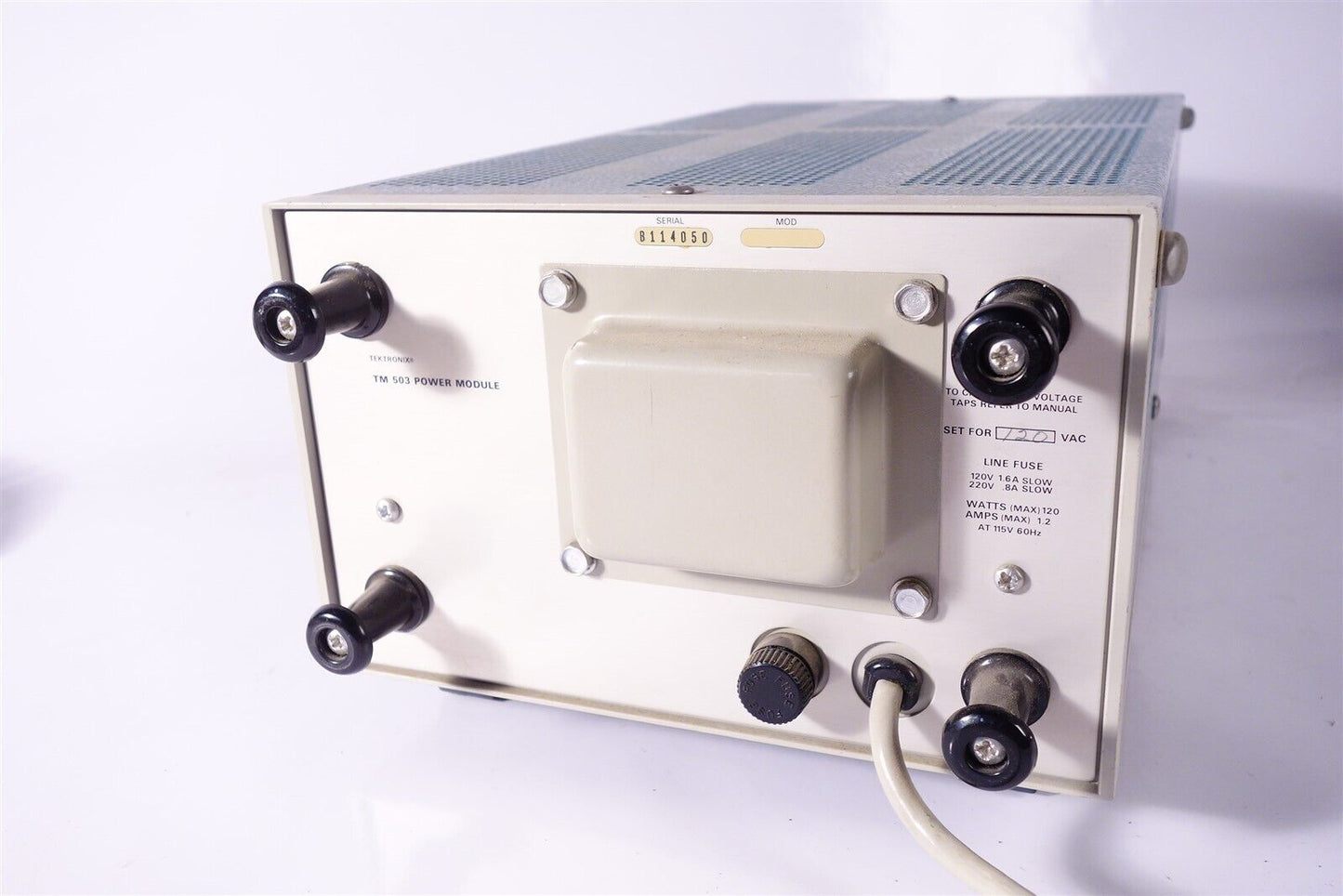 Tektronix TM503 Power Module Three Bay Slot Mainframe Chassis Tested Working