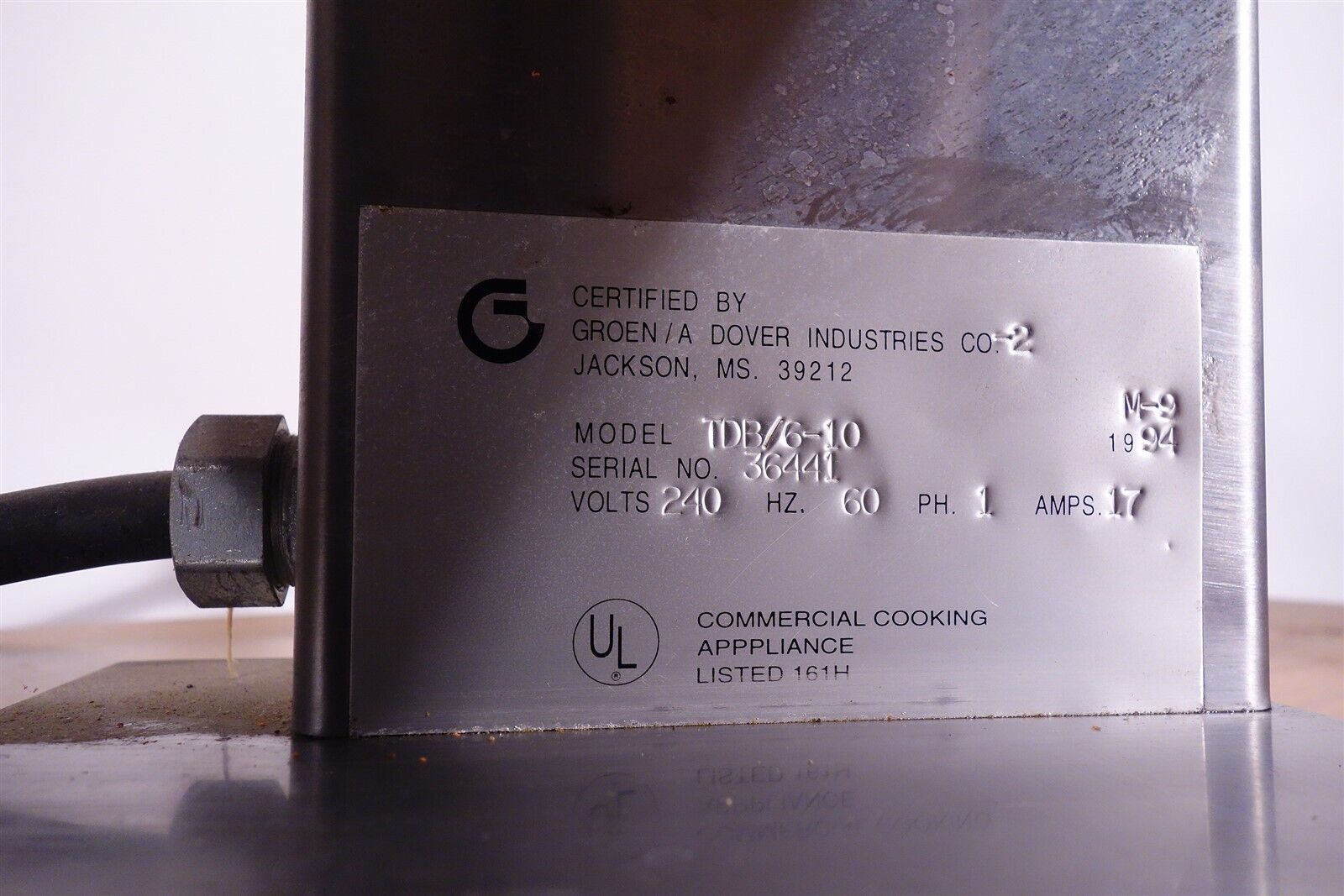 Groen TDB/6-10 10-Quart Electric Countertop Steam Kettle Manual Tilt