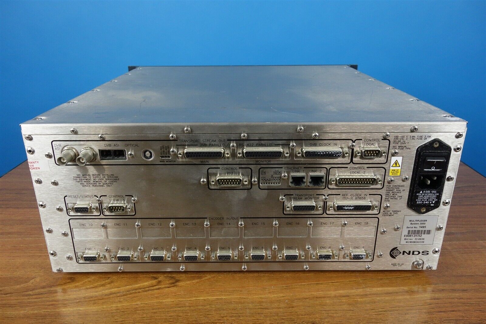 NDS System 3000 Multiplexer - Broadcast Equipment