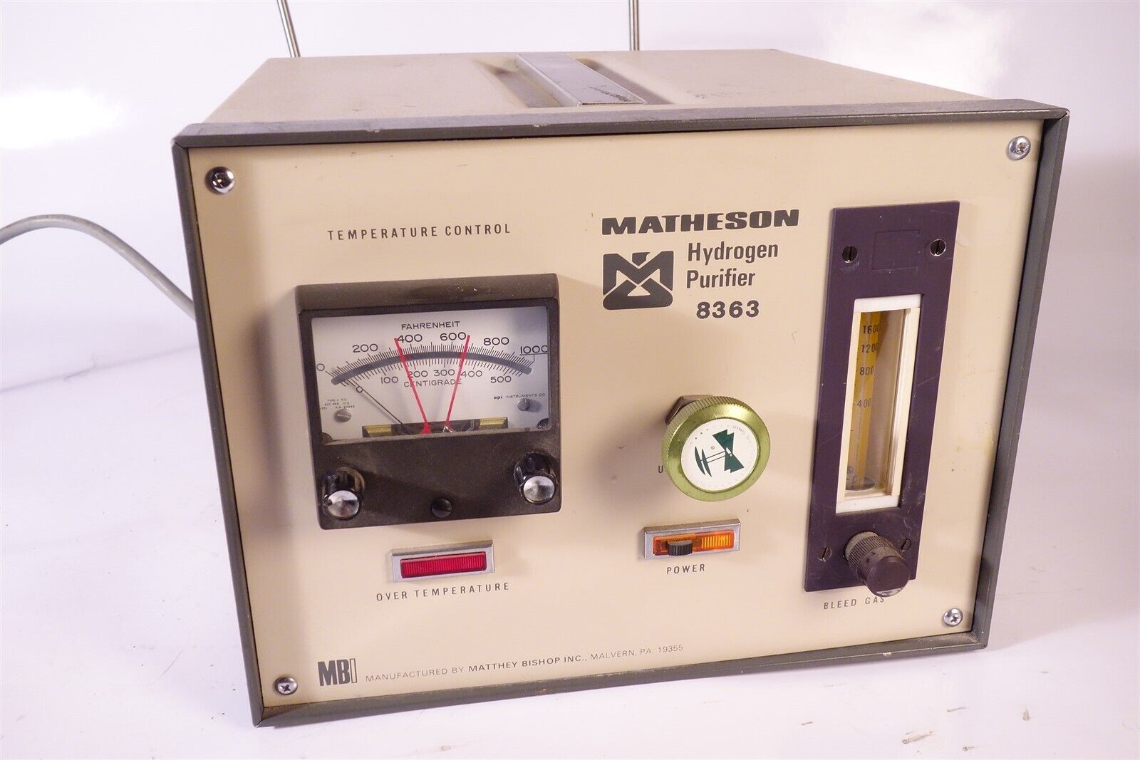Matheson Johnson Matthey Hydrogen 8363 Hydrogen Purifier 